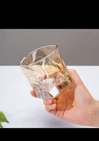 6 verres torsadés couleur noire
