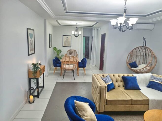Appartement 𝗺𝗲𝘂𝗯𝗹é 𝗛𝗮𝘂𝘁 𝐬𝐭𝐚𝐧𝐝𝐢𝐧𝐠 à d’Odza B10. 2chambrres 2douches