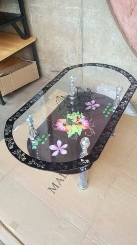Table salon vitrée