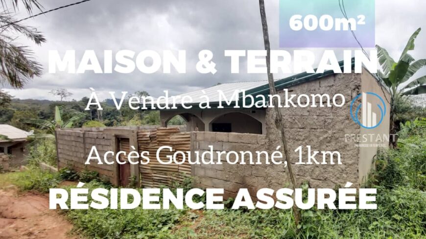 Terrain de 600m² + Maison à Mbankomo